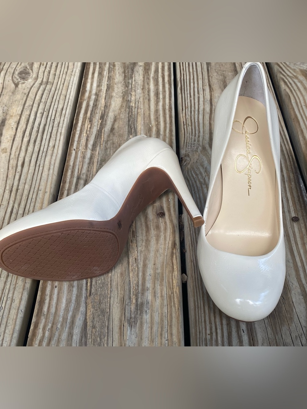 (NWOB!) JESSICA SIMPSON- Nude “CALI” Pumps W/ Round Toe, The Perfect Heel! - Picture 7 of 16